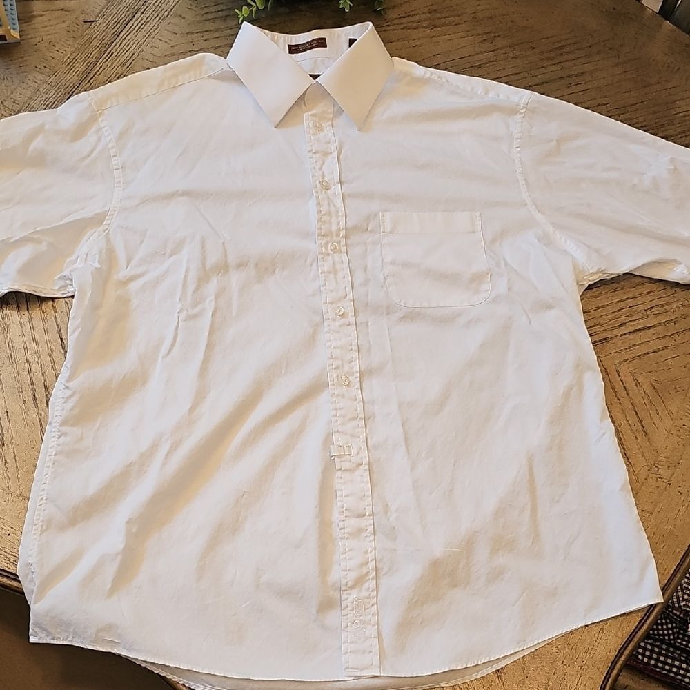 Tasso ElbaโWhite Long-Sleeve Button-Down Shirt XL 17 1/2 35/35